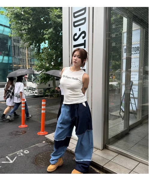 My sugar Babe（マイシュガーベイブ）の「Assortment tank top（タンクトップ・メンズ・オフホワイト/ダークブラウン/グレー・フリー）」の7枚目の写真