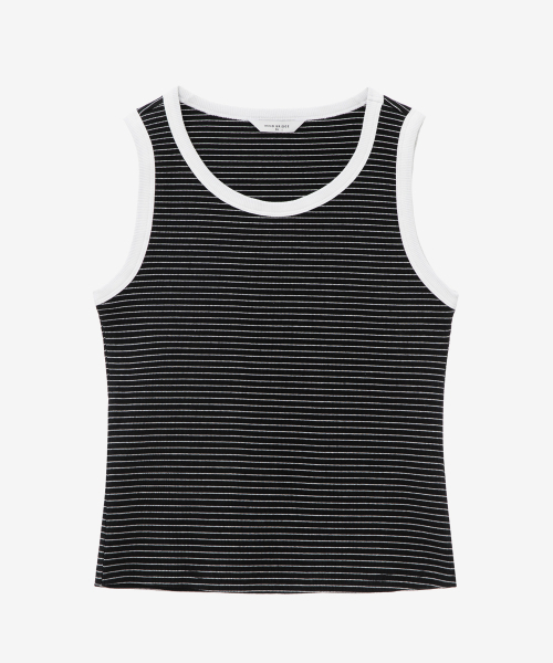 MIND BRIDGE WOMEN（マインドブリッジウーマン）の「[W]ストライプスリーブレスTシャツ - 4カラー（Tシャツ/カットソー・レディース・ブラック/グレー/ブラックミックス・55/66）」の8枚目の写真