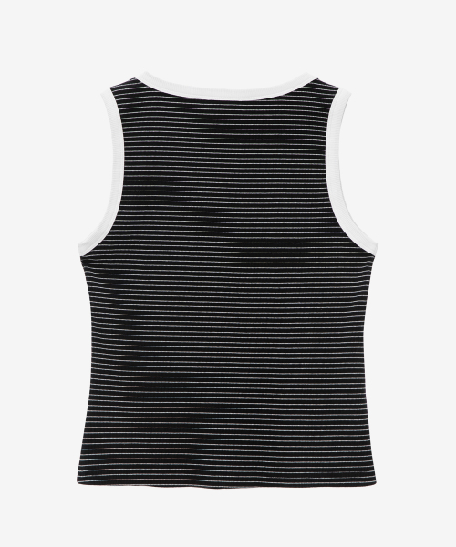 MIND BRIDGE WOMEN（マインドブリッジウーマン）の「[W]ストライプスリーブレスTシャツ - 4カラー（Tシャツ/カットソー・レディース・ブラック/グレー/ブラックミックス・55/66）」の9枚目の写真