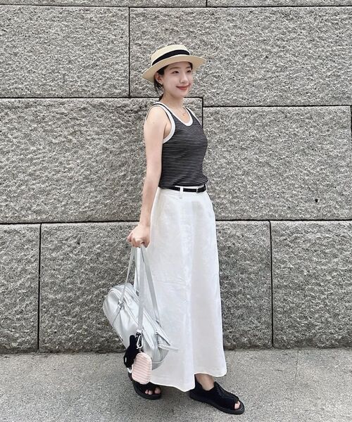 MIND BRIDGE WOMEN（マインドブリッジウーマン）の「[W]ストライプスリーブレスTシャツ - 4カラー（Tシャツ/カットソー・レディース・ブラック/グレー/ブラックミックス・55/66）」の12枚目の写真