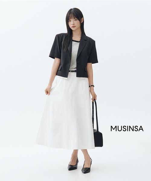 MIND BRIDGE WOMEN（マインドブリッジウーマン）の「[W]ストライプスリーブレスTシャツ - 4カラー（Tシャツ/カットソー・レディース・ブラック/グレー/ブラックミックス・55/66）」の15枚目の写真