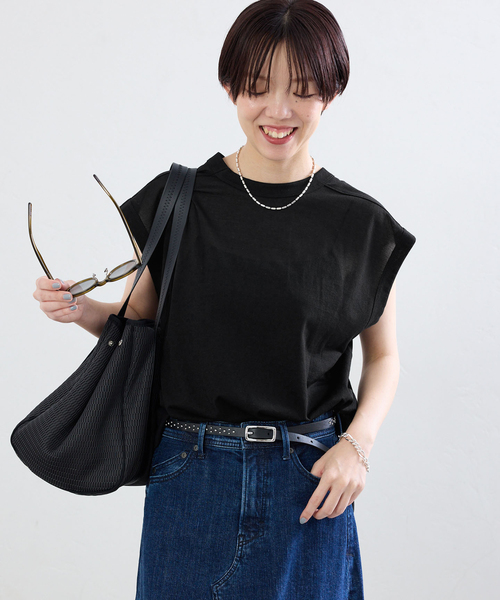 IENA(イエナ)の「シアー2wayノースリーブ(Tシャツ/カットソー・レディース・ブラウン/ブラック・FREE)」の21枚目の写真