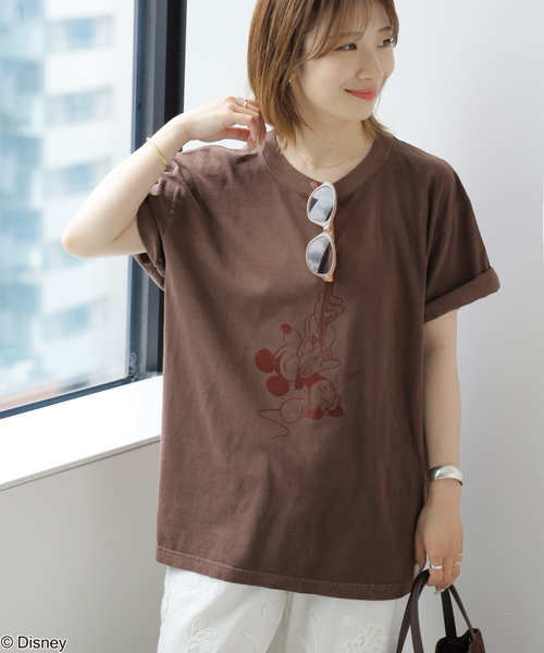 GOOD ROCK SPEED(グッドロックスピード)の「別注【GOOD ROCK SPEED / グッドロックスピード】<MICKEY MOUSE>Tシャツ(Tシャツ/カットソー・レディース・ブラウン系その他・MEDIUM)」の1枚目の写真