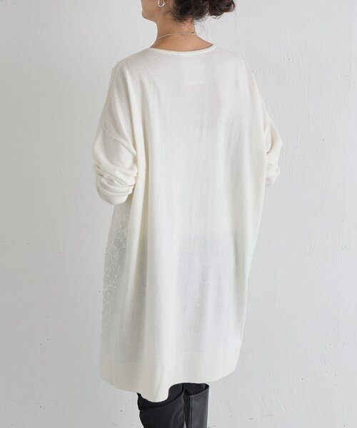 BEARDSLEY(ビアズリー)の「《新色アイボリーZOZO先行販売》星刺繍ニットチュニック(ニット/セーター・レディース・ネイビー/アイボリー・FREE)」の10枚目の写真