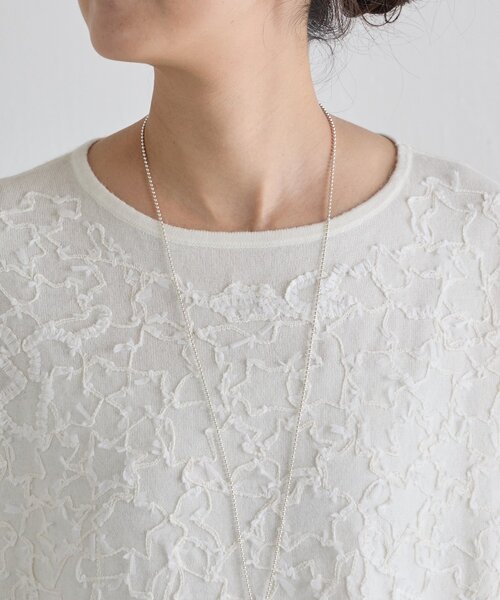 BEARDSLEY(ビアズリー)の「《新色アイボリーZOZO先行販売》星刺繍ニットチュニック(ニット/セーター・レディース・ネイビー/アイボリー・FREE)」の11枚目の写真