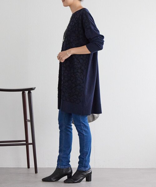 BEARDSLEY(ビアズリー)の「《新色アイボリーZOZO先行販売》星刺繍ニットチュニック(ニット/セーター・レディース・ネイビー/アイボリー・FREE)」の18枚目の写真