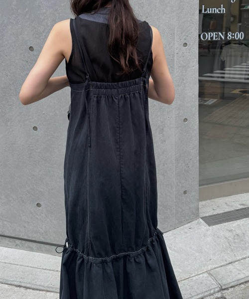 WILLFULLY（ウィルフリー）の「mermaid adjuster bustier camisole OP（ワンピース・レディース・ネイビー/ダークブラウン/ブラック・FREE）」の4枚目の写真
