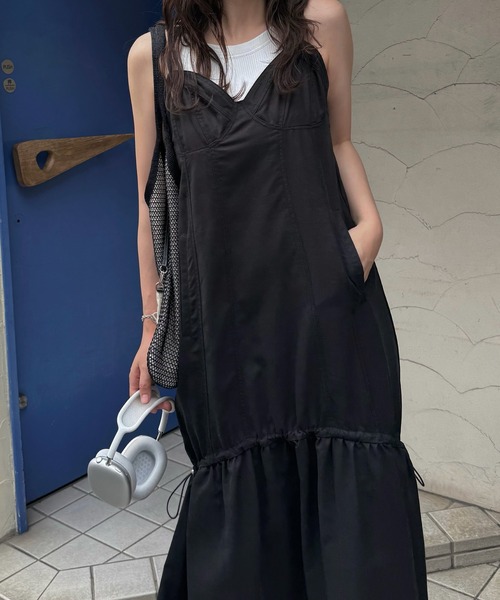 WILLFULLY（ウィルフリー）の「mermaid adjuster bustier camisole OP（ワンピース・レディース・ネイビー/ダークブラウン/ブラック・FREE）」の13枚目の写真