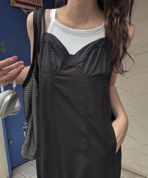 WILLFULLY（ウィルフリー）の「mermaid adjuster bustier camisole OP（ワンピース・レディース・ネイビー/ダークブラウン/ブラック・FREE）」の14枚目の写真