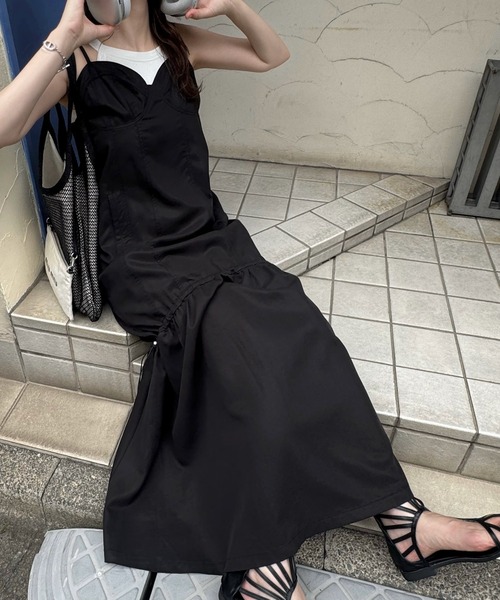 WILLFULLY（ウィルフリー）の「mermaid adjuster bustier camisole OP（ワンピース・レディース・ネイビー/ダークブラウン/ブラック・FREE）」の18枚目の写真