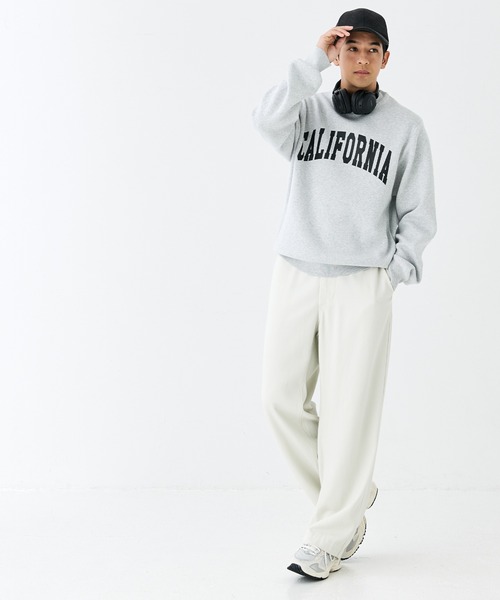 coca(coca)(コカ)の「\保温・洗濯OK/スウェットライクニットプリントトップス(ニット/セーター・メンズ・ライトグレー/ブラック・M/L/XL)」の13枚目の写真