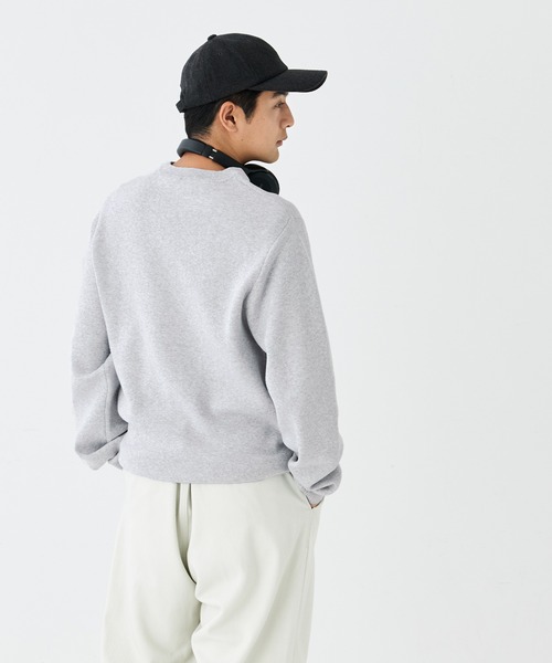 coca(coca)(コカ)の「\保温・洗濯OK/スウェットライクニットプリントトップス(ニット/セーター・メンズ・ライトグレー/ブラック・M/L/XL)」の14枚目の写真