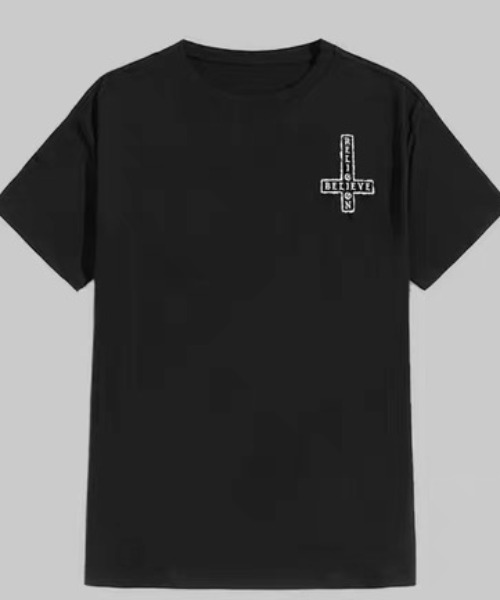 CELENA BEATS(セレナビーツ)の「バックシスターグラフィックワンポイントプリントTシャツ(Tシャツ/カットソー・メンズ・ブラック・M/S/L)」の2枚目の写真