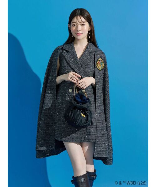 MERCURYDUO(マーキュリーデュオ)の「Harry Potterコレクション ロゴプリント巾着ギャザーバッグ(ショルダーバッグ・レディース・ブラック・FREE)」の2枚目の写真