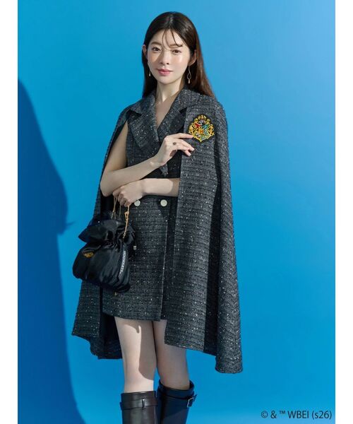 MERCURYDUO(マーキュリーデュオ)の「Harry Potterコレクション ロゴプリント巾着ギャザーバッグ(ショルダーバッグ・レディース・ブラック・FREE)」の3枚目の写真
