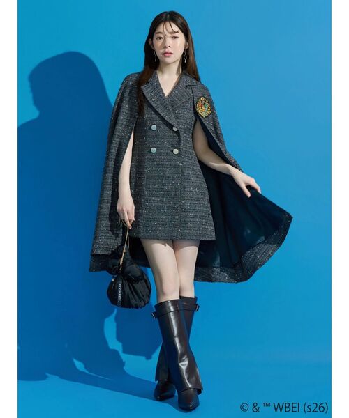MERCURYDUO(マーキュリーデュオ)の「Harry Potterコレクション ロゴプリント巾着ギャザーバッグ(ショルダーバッグ・レディース・ブラック・FREE)」の6枚目の写真