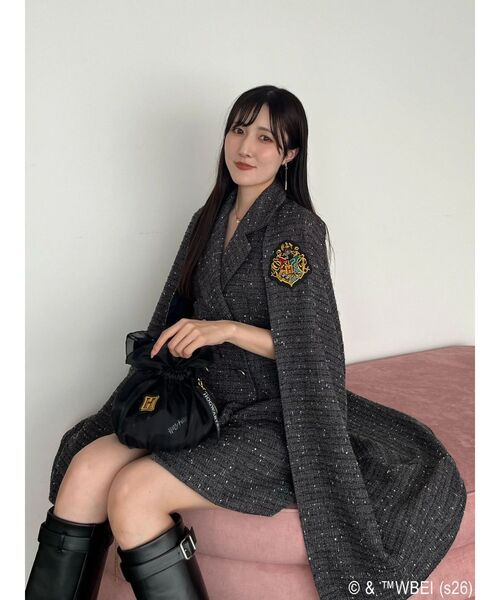 MERCURYDUO(マーキュリーデュオ)の「Harry Potterコレクション ロゴプリント巾着ギャザーバッグ(ショルダーバッグ・レディース・ブラック・FREE)」の13枚目の写真