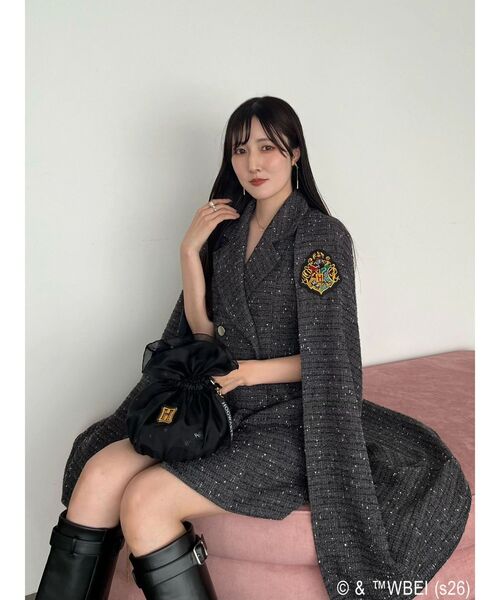MERCURYDUO(マーキュリーデュオ)の「Harry Potterコレクション ロゴプリント巾着ギャザーバッグ(ショルダーバッグ・レディース・ブラック・FREE)」の14枚目の写真