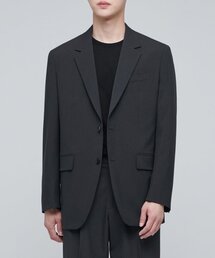 軽量リラックスベーシックブレザー[グレー]
