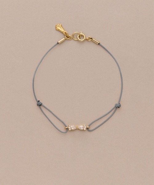 Phoebe(フィービィー)の「【金属アレルギー対応】ジュエルコードブレスレット リボン 男女兼用<15~24cm>(ブレスレット・レディース・グレー/グリーン/ピンク・FREE)」の1枚目の写真