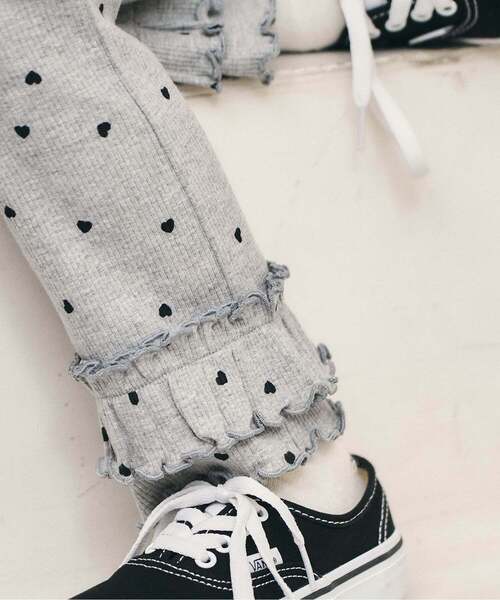 apres les cours（アプレレクール）の「メロウフリルリブレギンス/Look at Me!Pants（その他パンツ・キッズ・アイボリー/ラベンダー/グレー/ブラック/ピンク/サックスブルー・90/80/130/120/110/100）」の13枚目の写真