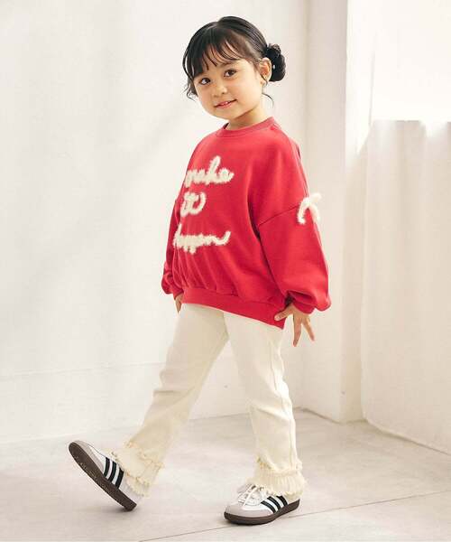 apres les cours（アプレレクール）の「メロウフリルリブレギンス/Look at Me!Pants（その他パンツ・キッズ・アイボリー/ラベンダー/グレー/ブラック/ピンク/サックスブルー・90/80/130/120/110/100）」の14枚目の写真