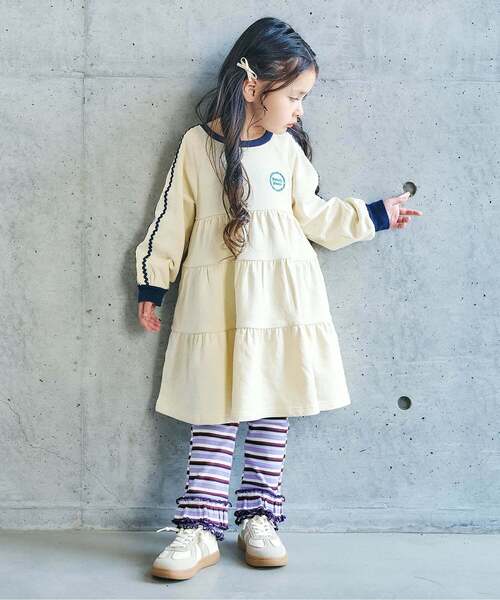 apres les cours（アプレレクール）の「メロウフリルリブレギンス/Look at Me!Pants（その他パンツ・キッズ・アイボリー/ラベンダー/グレー/ブラック/ピンク/サックスブルー・90/80/130/120/110/100）」の17枚目の写真