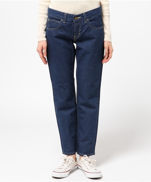 E hyphen world gallery（イーハイフンワールドギャラリー）の「Lee×Ehwg デニムテーパードパンツ（デニムパンツ・レディース・ホワイト/インディゴブルー/ライトインディゴブルー・SMALL/MEDIUM）」の13枚目の写真