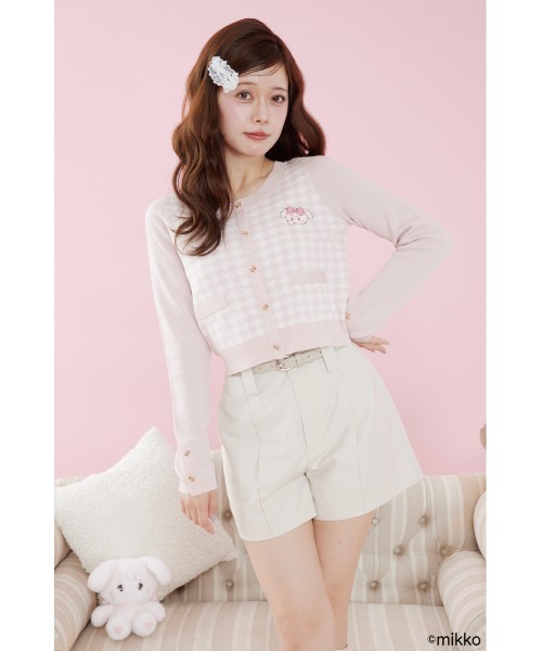 rienda（リエンダ）の「Lil ala modeニットトップス 夏服　秋服（カーディガン/ボレロ・レディース・ブラック/ピンク・FREE）」の15枚目の写真