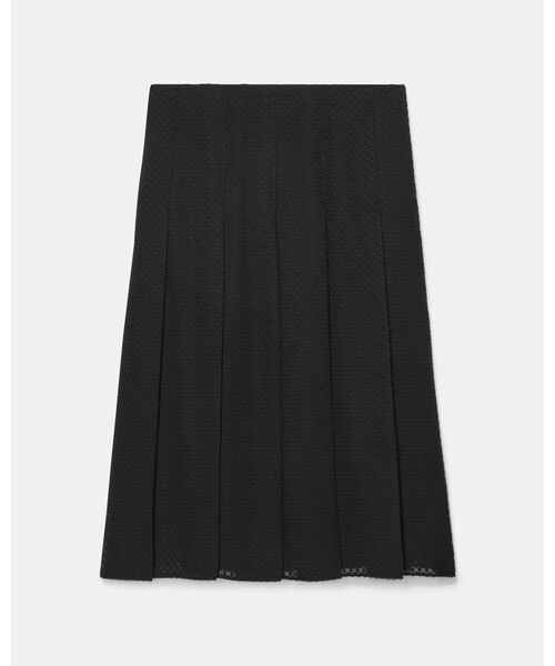 kate spade new york(ケイトスペード ニューヨーク)の「クリップ ドット プリーテッド ミディ スカート(スカート・レディース・ブラック・0/4/2)」の2枚目の写真
