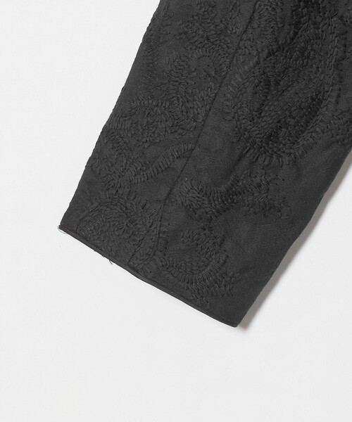 BEAUTY&YOUTH UNITED ARROWS(ビューティーアンドユースユナイテッドアローズ)の「ジャガード ペイズリー エンブロイダリー ジャケット(ノーカラージャケット・レディース・ナチュラル/ブラック・M/S)」の8枚目の写真