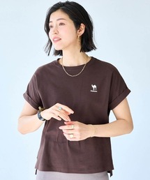 汗ジミが目立ちにくいロゴプリントカットソー