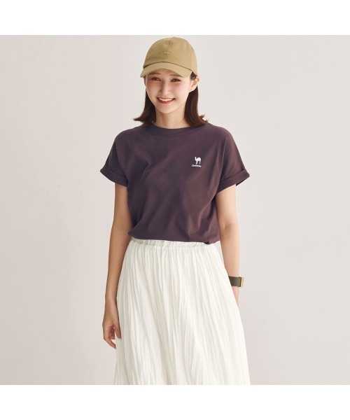StyleNote(スタイルノート)の「汗ジミが目立ちにくいロゴプリントカットソー(Tシャツ/カットソー・レディース・キャメル/ホワイト/ネイビー/モカ/オフホワイト/チャコール/ブラウン系2/ブラウン系1・S/L/M)」の11枚目の写真