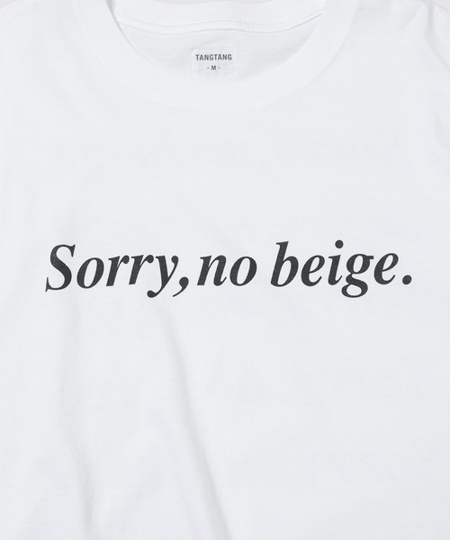 TANGTANG(タンタン)の「TEXT/SORRY(Tシャツ/カットソー・メンズ・ホワイト・XL/L/M)」の4枚目の写真