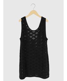 Crochet knit tank tunic