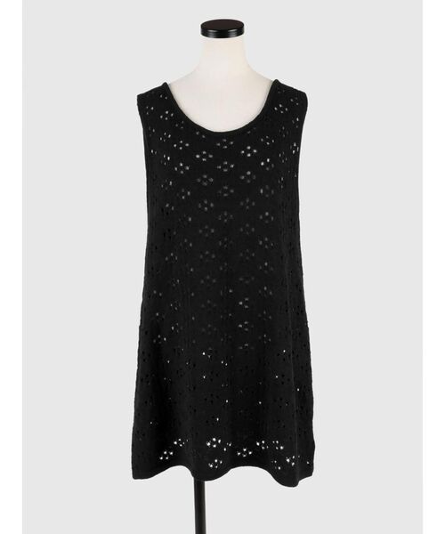 FIKA.(フィーカ)の「Crochet knit tank tunic(ニット/セーター・レディース・ライトピンク/ブラック/ダークブラウン・MEDIUM)」の4枚目の写真