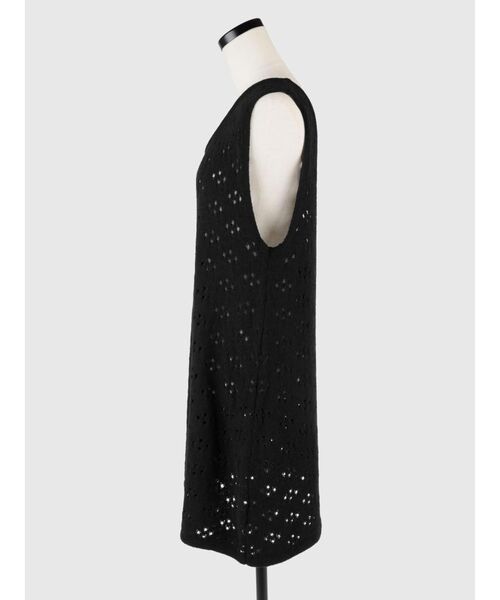 FIKA.(フィーカ)の「Crochet knit tank tunic(ニット/セーター・レディース・ライトピンク/ブラック/ダークブラウン・MEDIUM)」の5枚目の写真