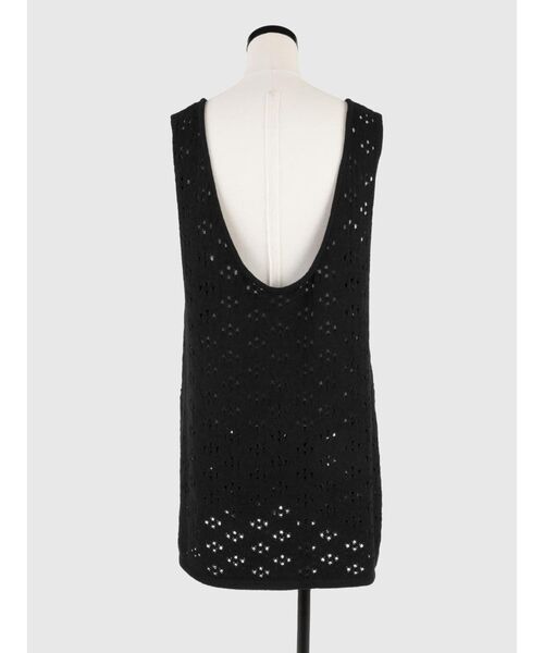 FIKA.(フィーカ)の「Crochet knit tank tunic(ニット/セーター・レディース・ライトピンク/ブラック/ダークブラウン・MEDIUM)」の6枚目の写真