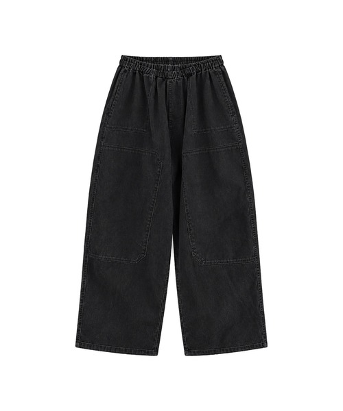 CANAL JEAN(キャナルジーン)の「HARING ピグメントツイルワークパンツ(その他パンツ・レディース・ブラック・ONE SIZE)」の2枚目の写真