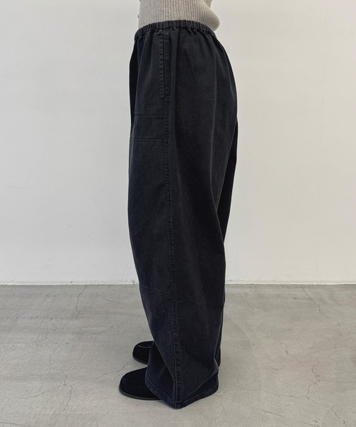 CANAL JEAN(キャナルジーン)の「HARING ピグメントツイルワークパンツ(その他パンツ・レディース・ブラック・ONE SIZE)」の11枚目の写真