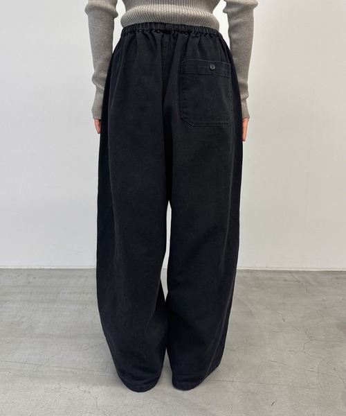 CANAL JEAN(キャナルジーン)の「HARING ピグメントツイルワークパンツ(その他パンツ・レディース・ブラック・ONE SIZE)」の12枚目の写真