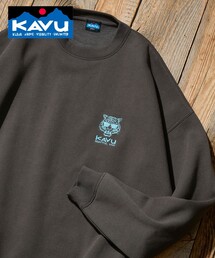 KAVU/カブー 限定展開 KAVU×FREAK'S STORE / カブ― 別注 アニマル ワンポイント刺繍 クルーネック スウェット