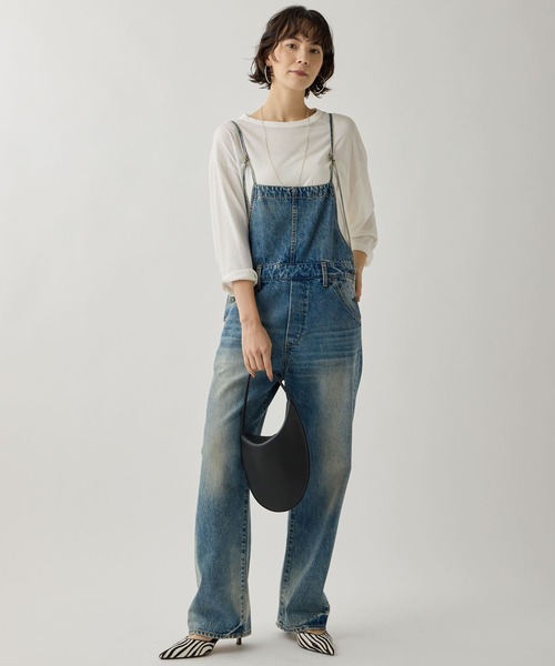 定価1.98万 ウィムガゼット スウェットアメスリーブオールインワン ブラック ブランド古着】Whim Gazette｜ウィムガゼットのオールインワン
