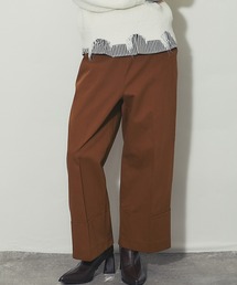 ロールヘムセンタープレスイージーデニムパンツ