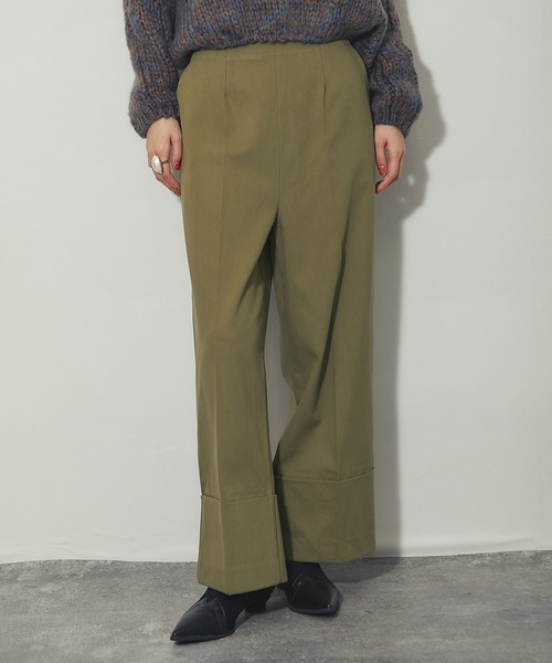 ANOTHER S(アナザーエス)の「ロールヘムセンタープレスイージーデニムパンツ(その他パンツ・レディース・カーキ/ブラウン・FREE)」の6枚目の写真