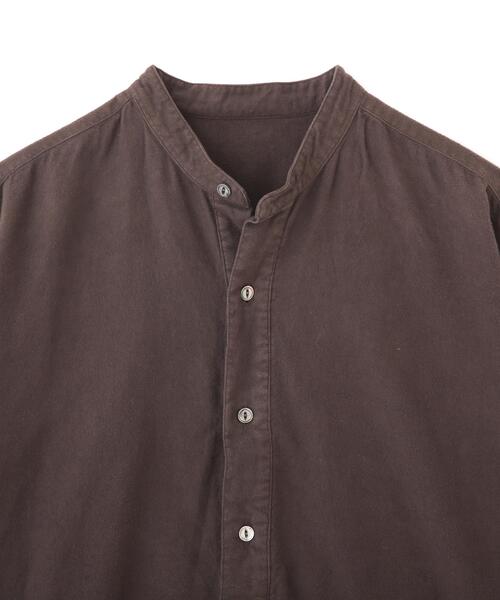YLEVE（イレーヴ）の「YLEVE / BRUSHED COTTON VIYELLA GARMENT DYE SHIRT（シャツ/ブラウス・メンズ・ブラウン/ネイビー・4/5/3）」の19枚目の写真