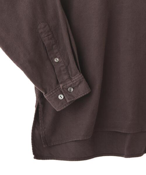 YLEVE（イレーヴ）の「YLEVE / BRUSHED COTTON VIYELLA GARMENT DYE SHIRT（シャツ/ブラウス・メンズ・ブラウン/ネイビー・4/5/3）」の22枚目の写真