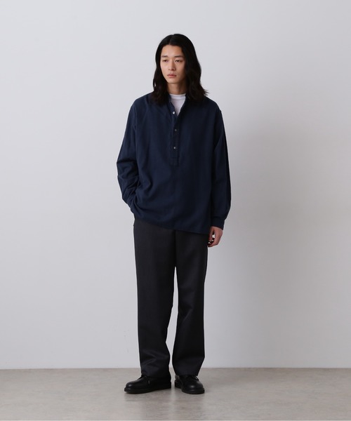 YLEVE（イレーヴ）の「YLEVE / BRUSHED COTTON VIYELLA GARMENT DYE SHIRT（シャツ/ブラウス・メンズ・ブラウン/ネイビー・4/5/3）」の11枚目の写真