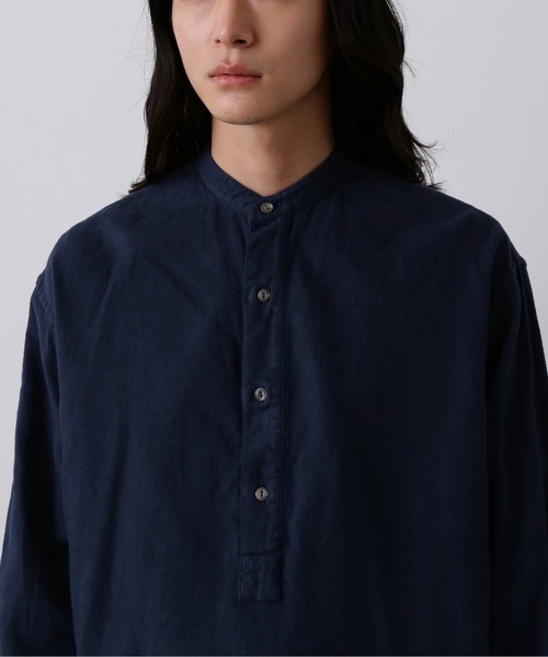 YLEVE（イレーヴ）の「YLEVE / BRUSHED COTTON VIYELLA GARMENT DYE SHIRT（シャツ/ブラウス・メンズ・ブラウン/ネイビー・4/5/3）」の14枚目の写真