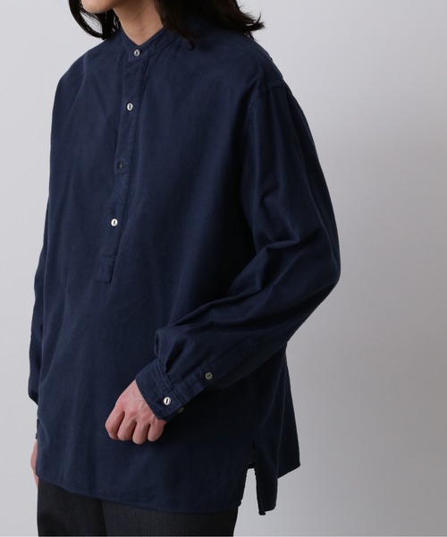 YLEVE（イレーヴ）の「YLEVE / BRUSHED COTTON VIYELLA GARMENT DYE SHIRT（シャツ/ブラウス・メンズ・ブラウン/ネイビー・4/5/3）」の3枚目の写真